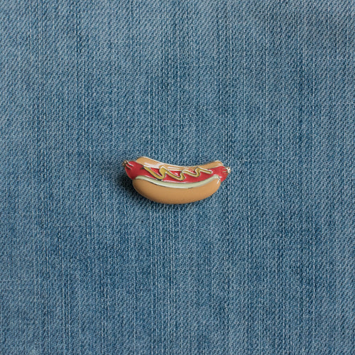 Épingle à hot-dog en émail Denim