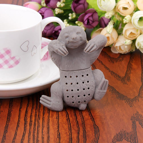 1Pc Teapot Cute Silicone Sloth Tea Infuser Tea Strainer Filter Silicone Sloth Tea Infuser for Drinking Coffee Tea Accessories