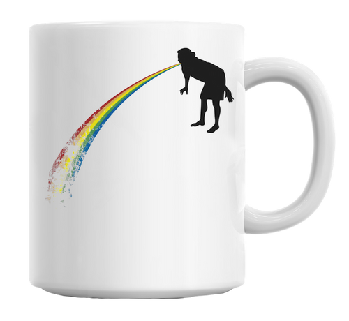 Tasse à café arc-en-ciel non digérée 11 oz