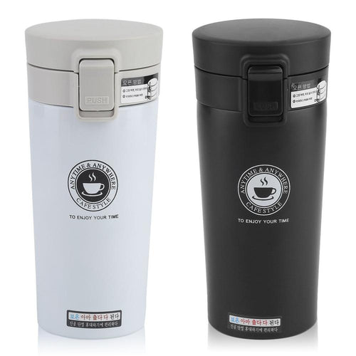 380 ML Double Paroi En Acier Inoxydable Café Thermos Tasses Tasses Étanche Bouteille Thermique Thermocup Mode Fiole À Vide Tasses NOUVEAU