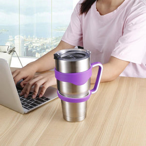 2 pièces bouteille d'eau tasses tasse poignée pour YETI 30 Oz gobelet Rambler tasse porte-main acier inoxydable isolé tasse poignée goutte