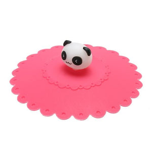 1PC Anti-poussière Silicone thé tasse couverture 10.5cm décoratif Animal étanche café joint couvercle bouchon cuisine verres accessoires