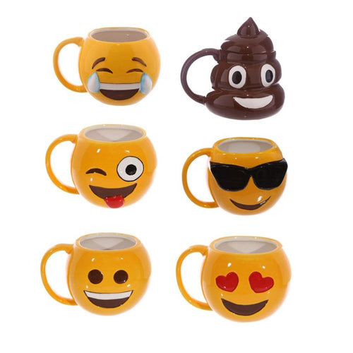 3D Funny Emoji Mug Special Ceramic Coffee Cup Kawaii Tea Cup Porcelain Cup Novelty Milk Mug Friends Family Gifts Drop Shipping