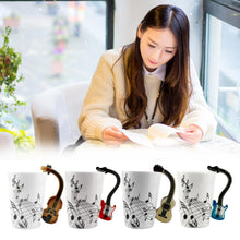 Charger l&#39;image dans la galerie, 2018 offre spéciale nouveauté Art tasse en céramique tasse Instrument de musique Note Style café lait tasse cadeau de noël bureau à domicile verres