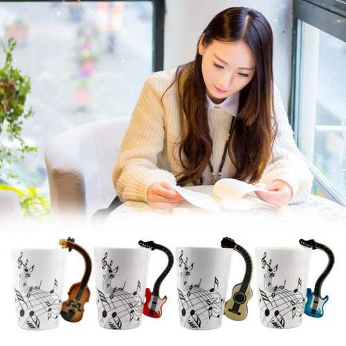 2018 offre spéciale nouveauté Art tasse en céramique tasse Instrument de musique Note Style café lait tasse cadeau de noël bureau à domicile verres