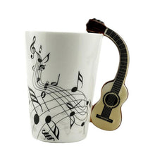 Charger l&#39;image dans la galerie, 2018 offre spéciale nouveauté Art tasse en céramique tasse Instrument de musique Note Style café lait tasse cadeau de noël bureau à domicile verres