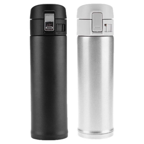 500 ml en acier inoxydable isolé thermos tasse fiole à vide tasse à café boisson bouteille portable voyage voiture verre à eau avec couvercle rebondissant